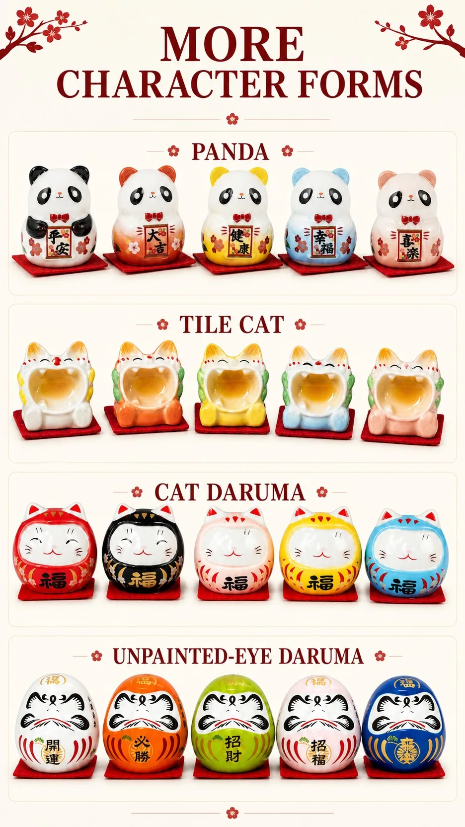 Mini Ceramic Lucky Cat Sets product detail 6