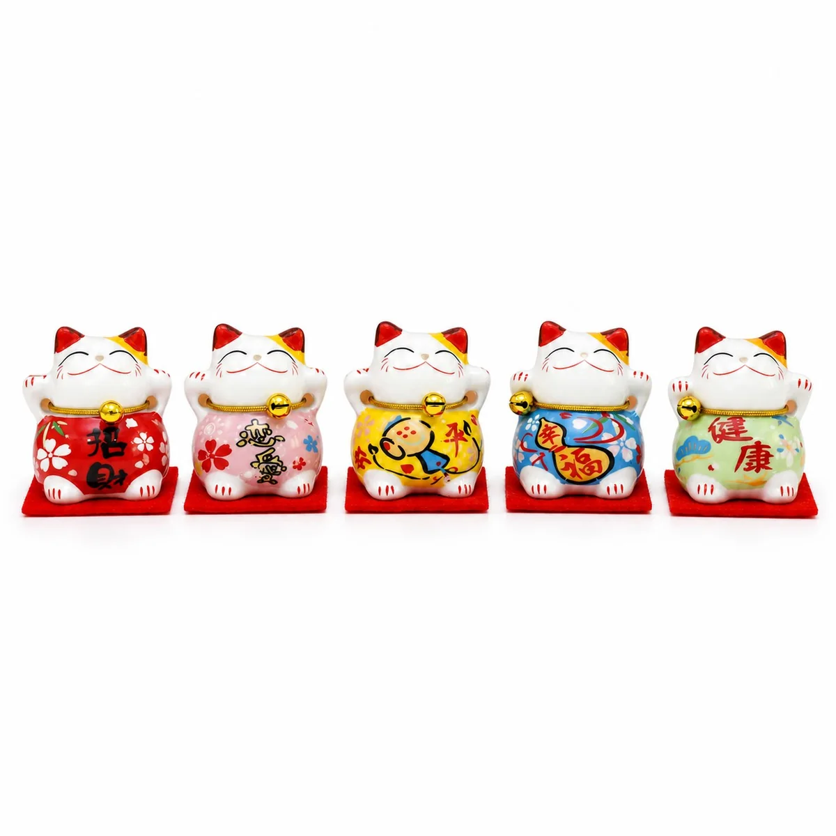 Mini Ceramic Lucky Cat Sets