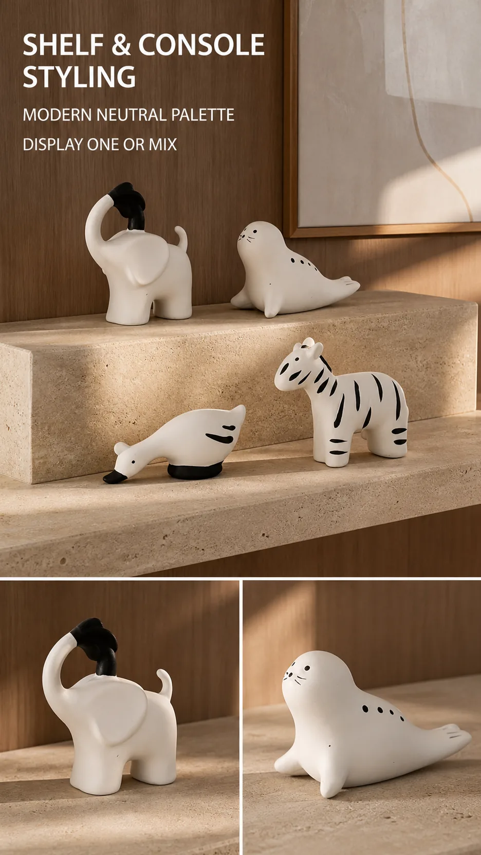 Minimalist Ceramic Animal Figurine Collection product detail 7
