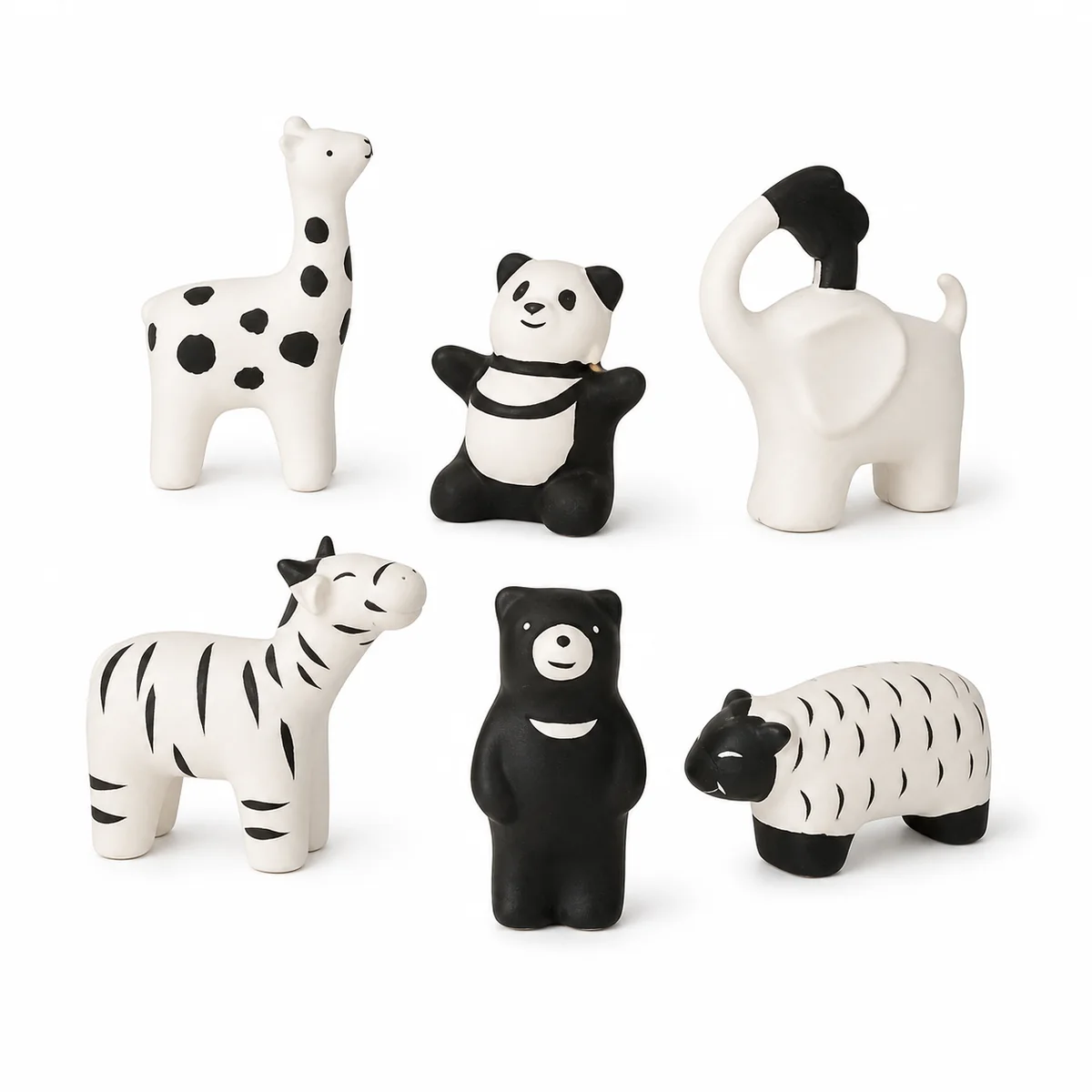 Minimalist Ceramic Animal Figurine Collection
