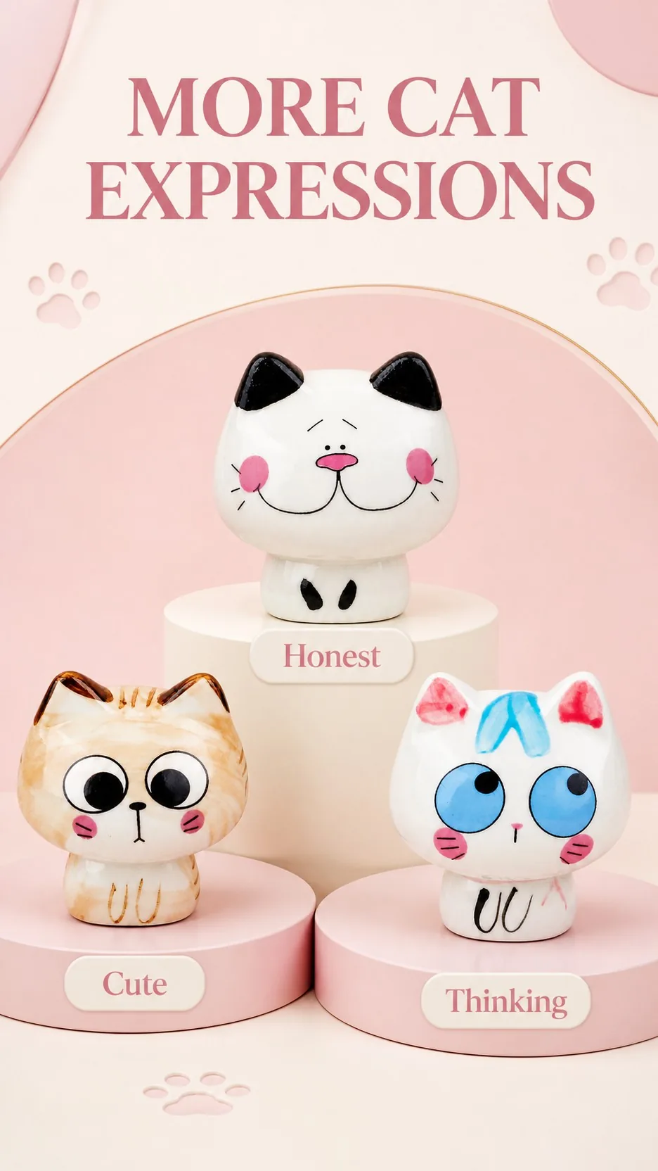 Mini Ceramic Cat Figurines product detail 5