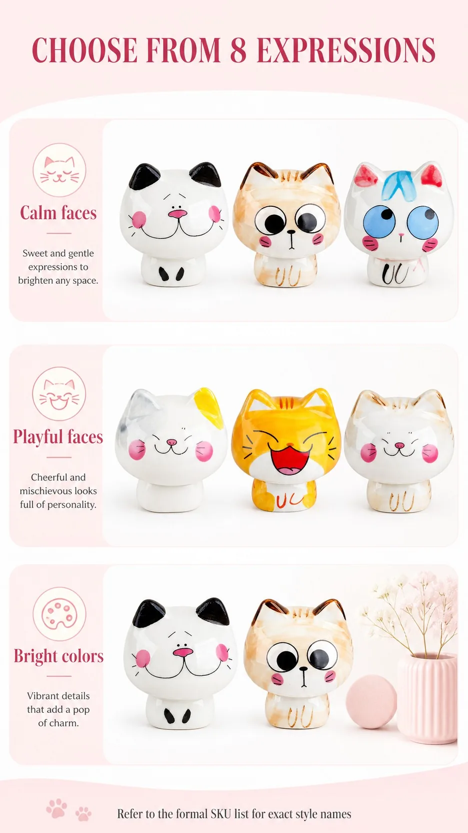 Mini Ceramic Cat Figurines product detail 8
