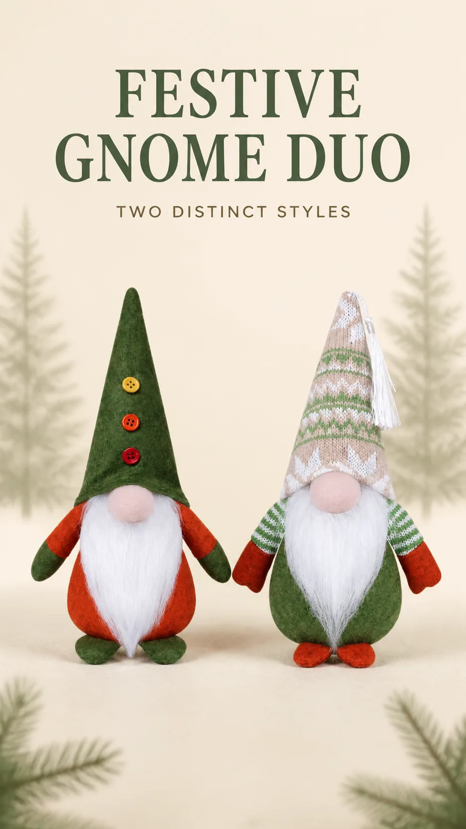 Nordic Christmas Gnome Figurines product detail 1