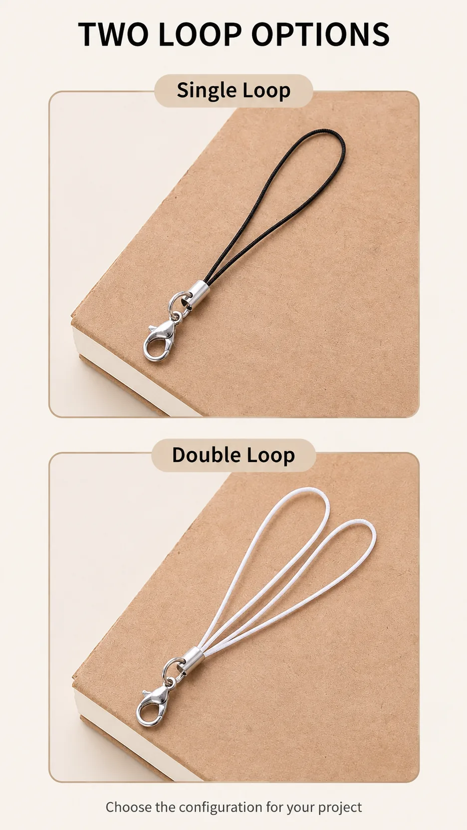 100pcs Wholesale DIY Braided Polyester Phone Lanyard Cord with Lobster Clasp and Metal End Cap product detail 3