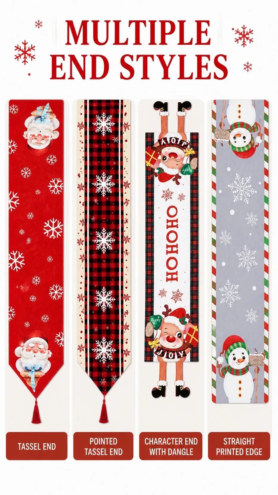 Christmas Snowman and Santa Table Runner product detail 4