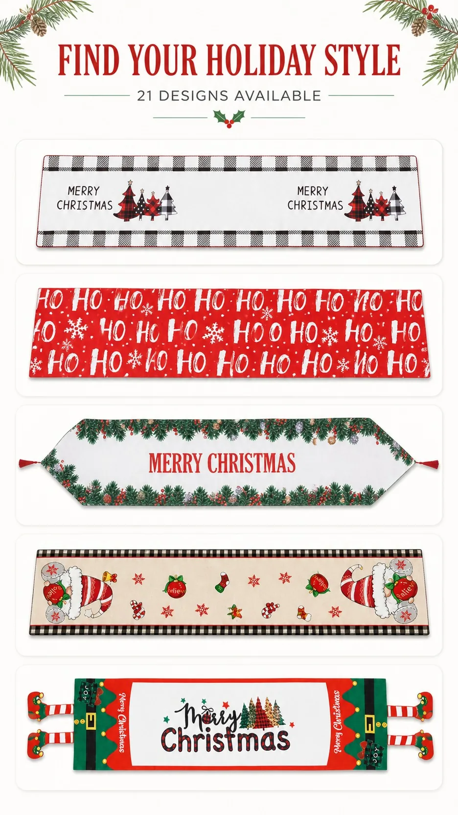 Christmas Snowman and Santa Table Runner product detail 5