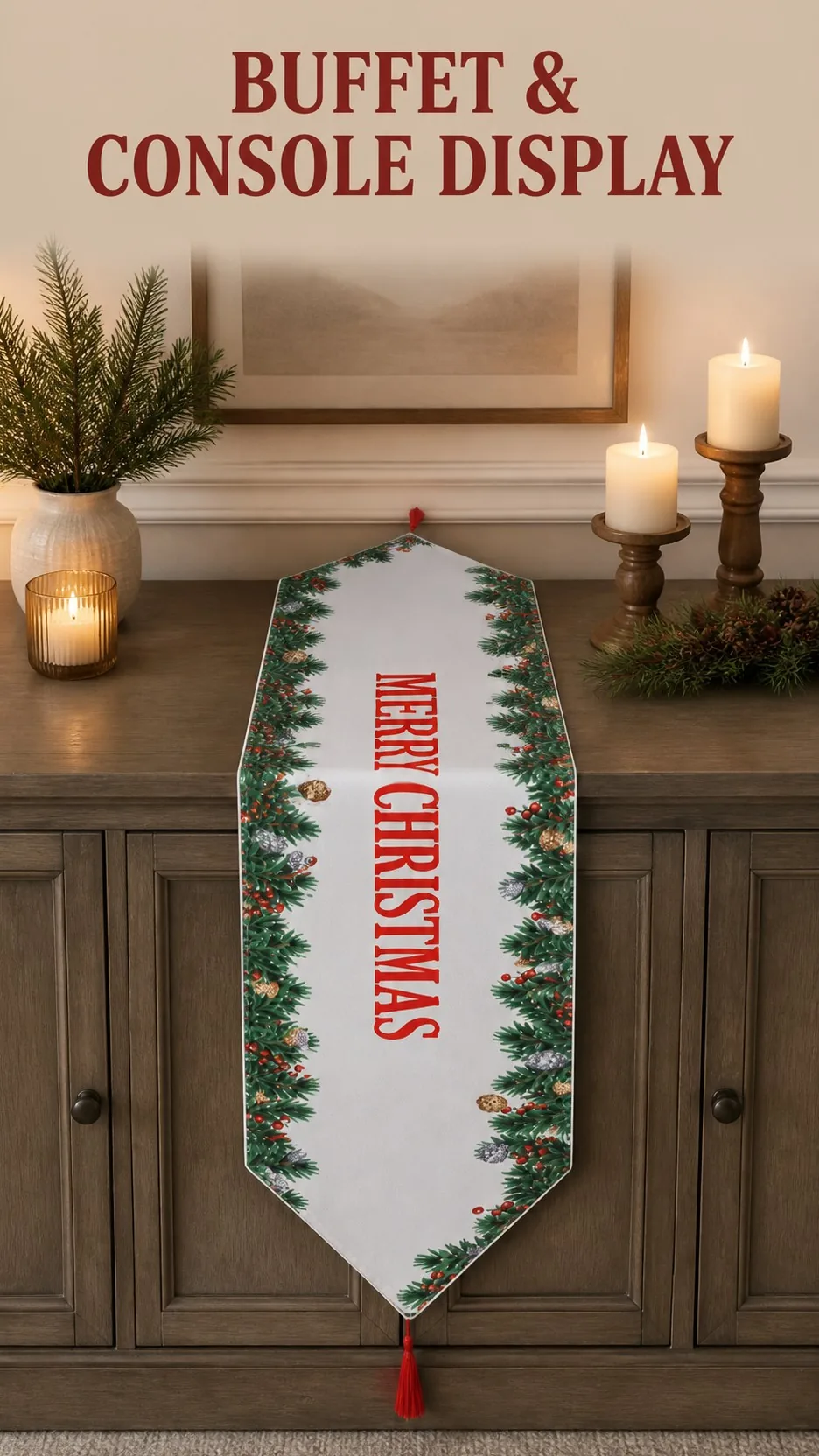 Christmas Snowman and Santa Table Runner product detail 7