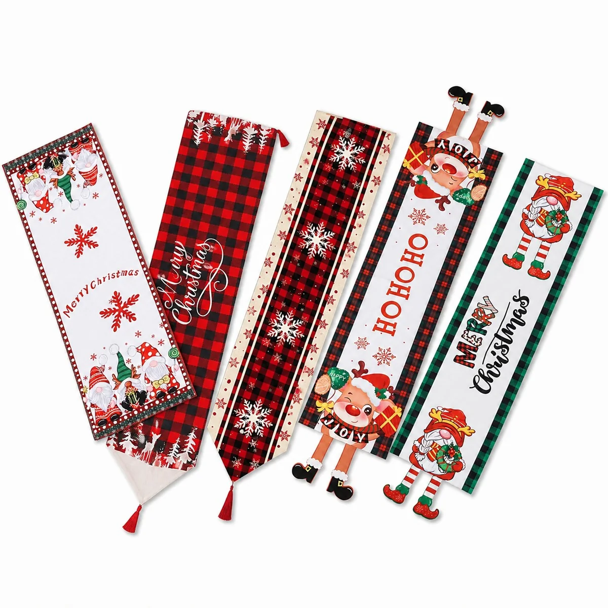Christmas Snowman and Santa Table Runner