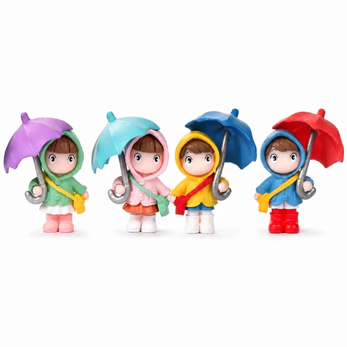 Umbrella Girl Miniature Figurines