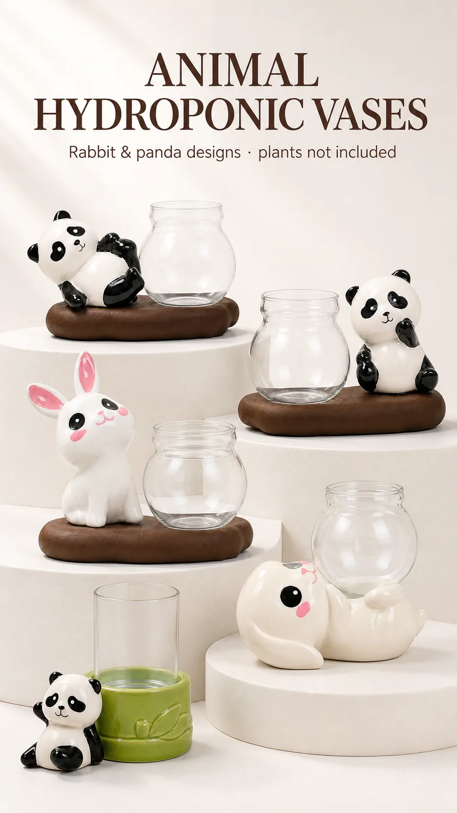 Ceramic Rabbit Hydroponic Vases product detail 1