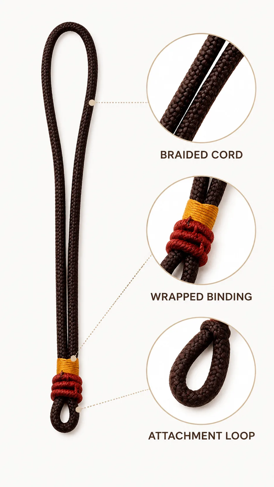 Hand-Braided Nylon Loop Cord with Wrapped Knot for Jade Pendants and Sachets product detail 2