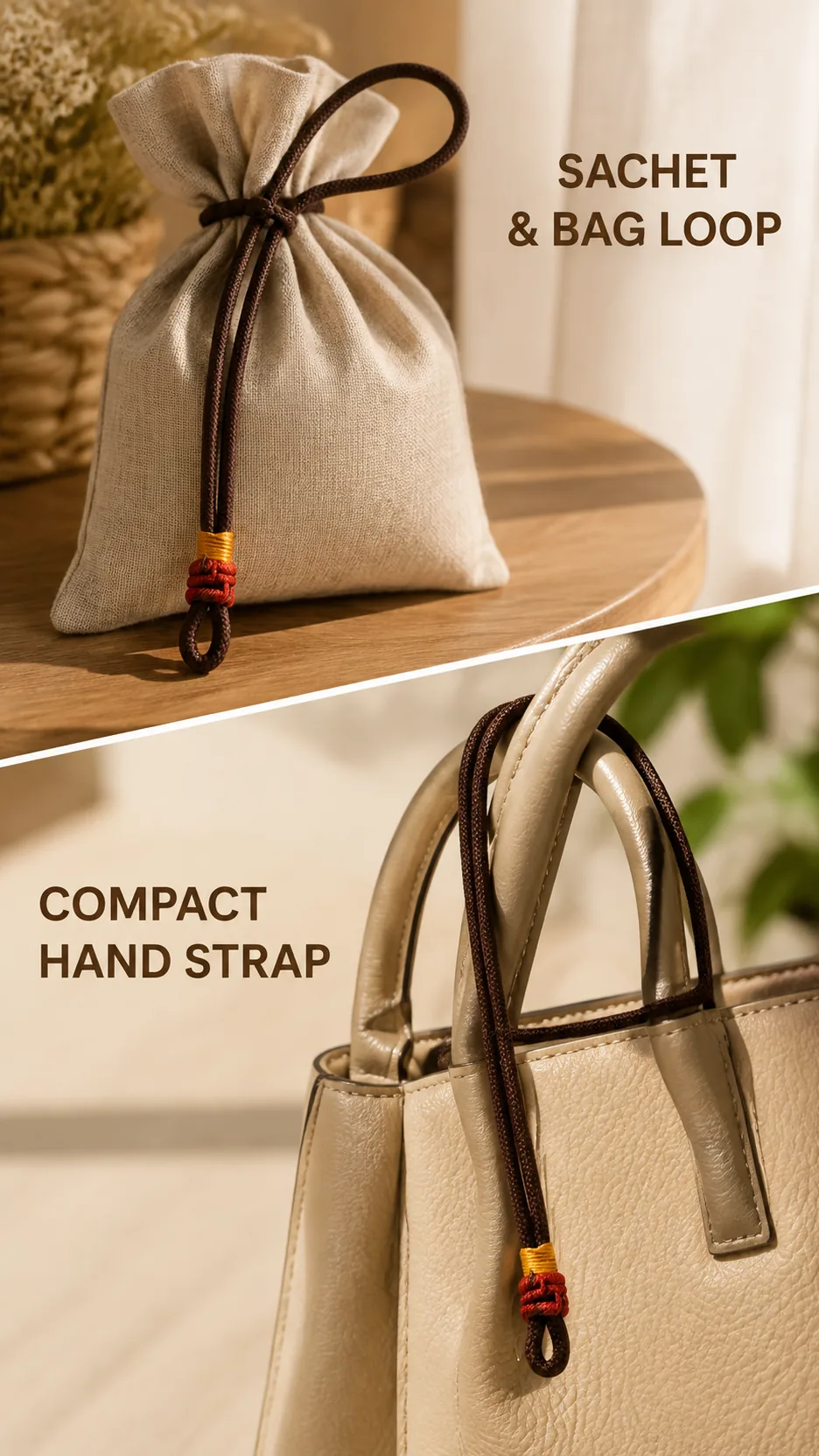 Hand-Braided Nylon Loop Cord with Wrapped Knot for Jade Pendants and Sachets product detail 6