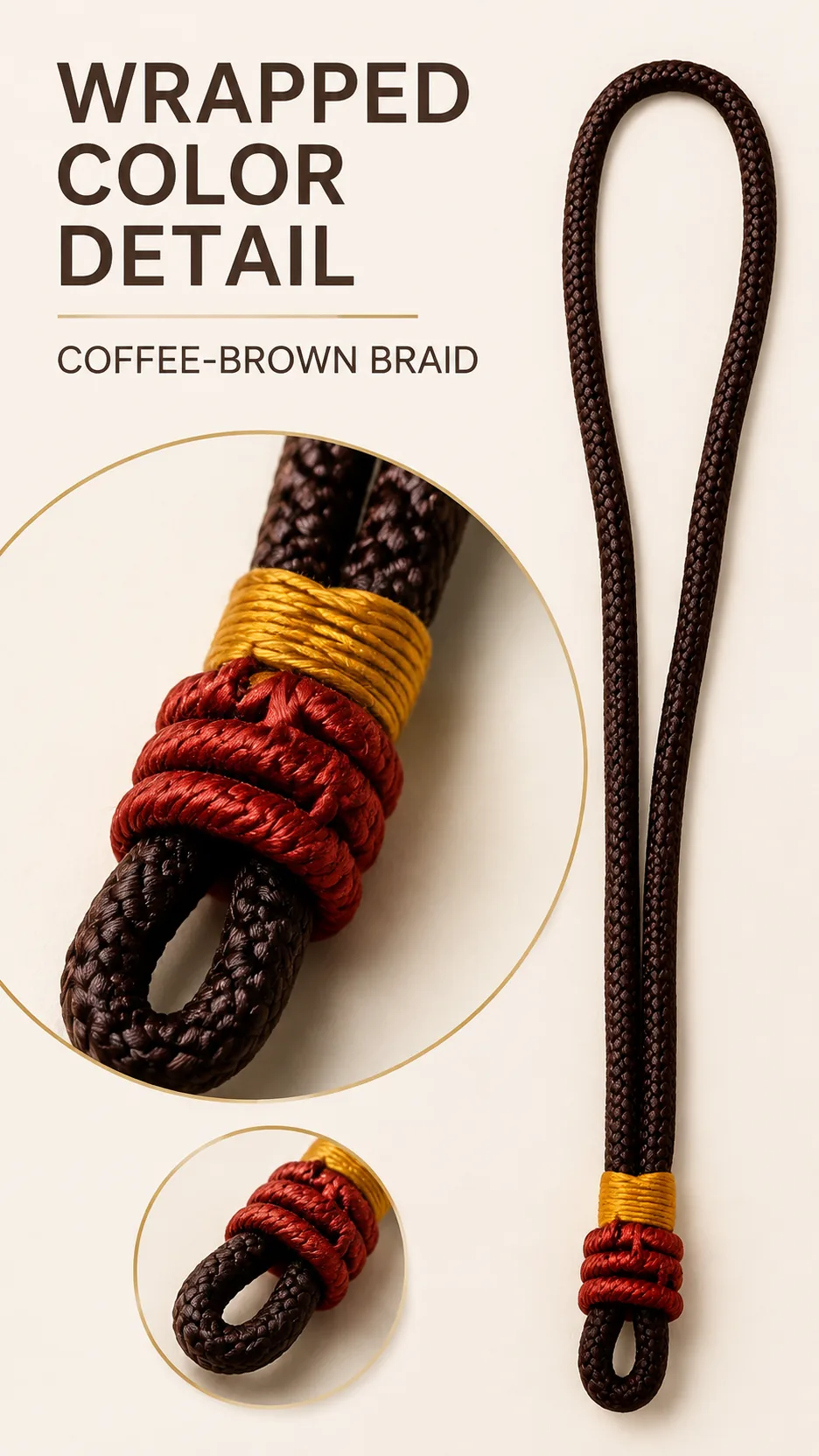 Hand-Braided Nylon Loop Cord with Wrapped Knot for Jade Pendants and Sachets product detail 7