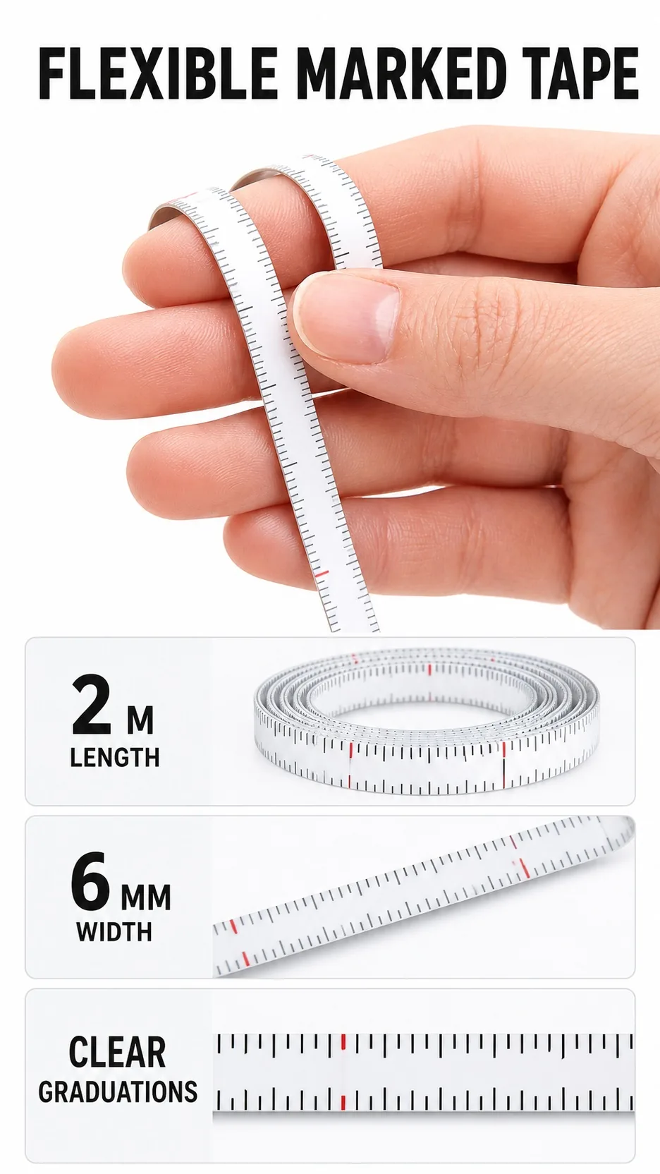 2 m Mini Keychain Tape Measure product detail 2