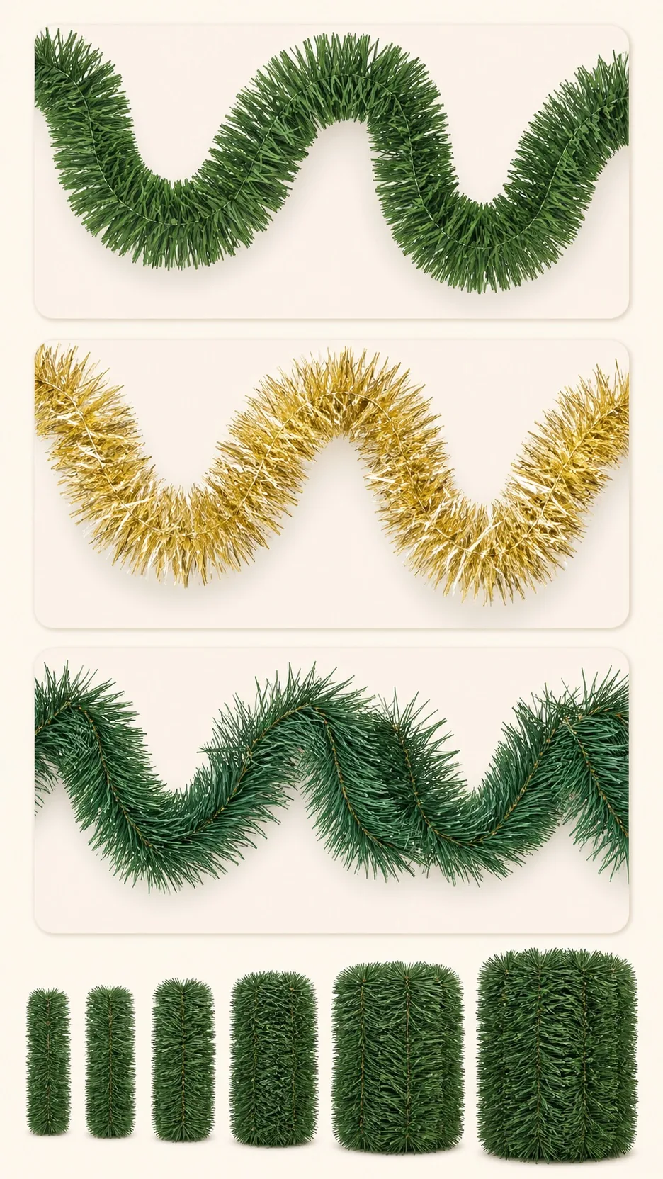 PVC Christmas Tinsel Garlands product detail 4
