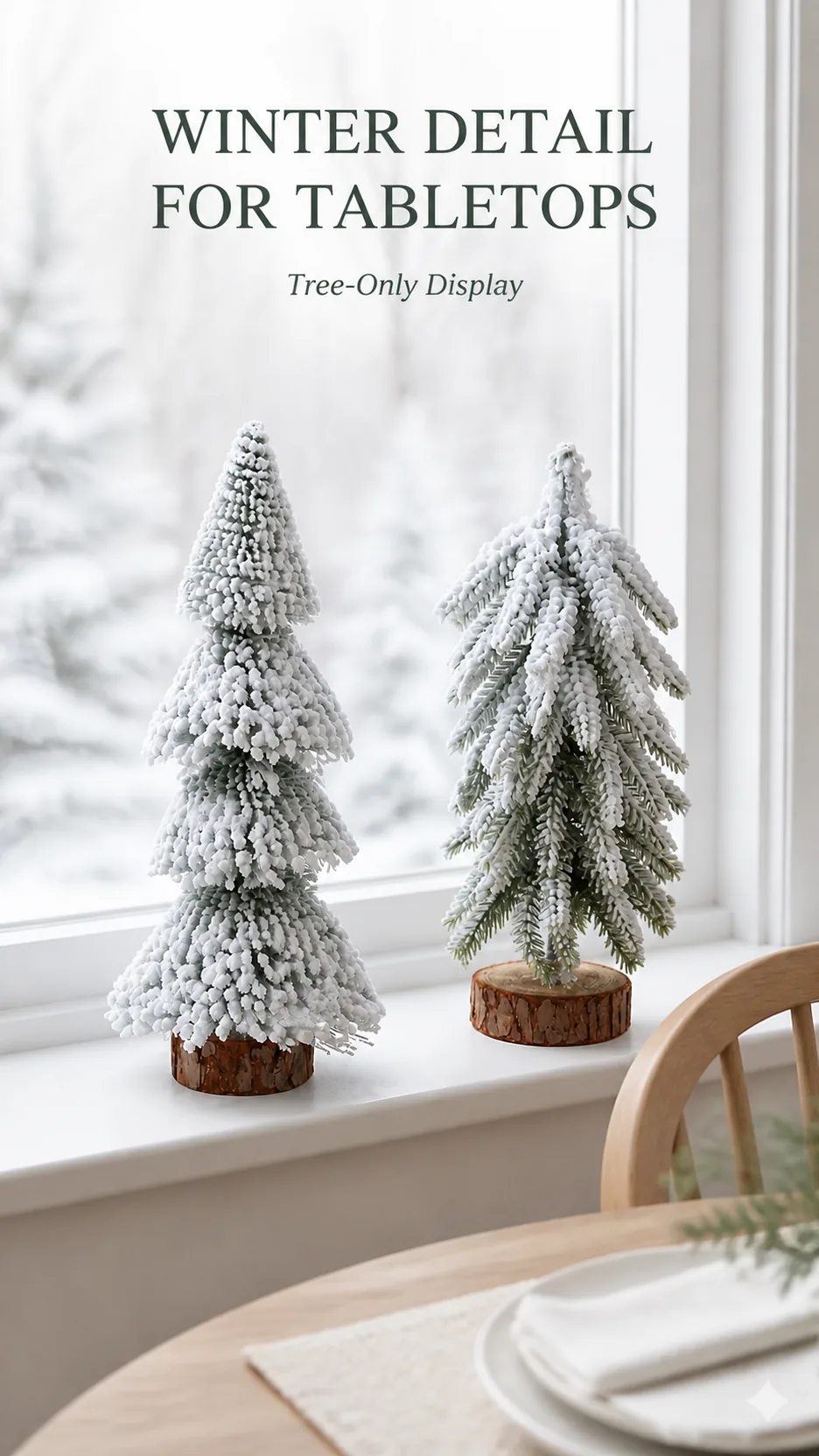 Flocked Cedar Mini Christmas Trees product detail 7