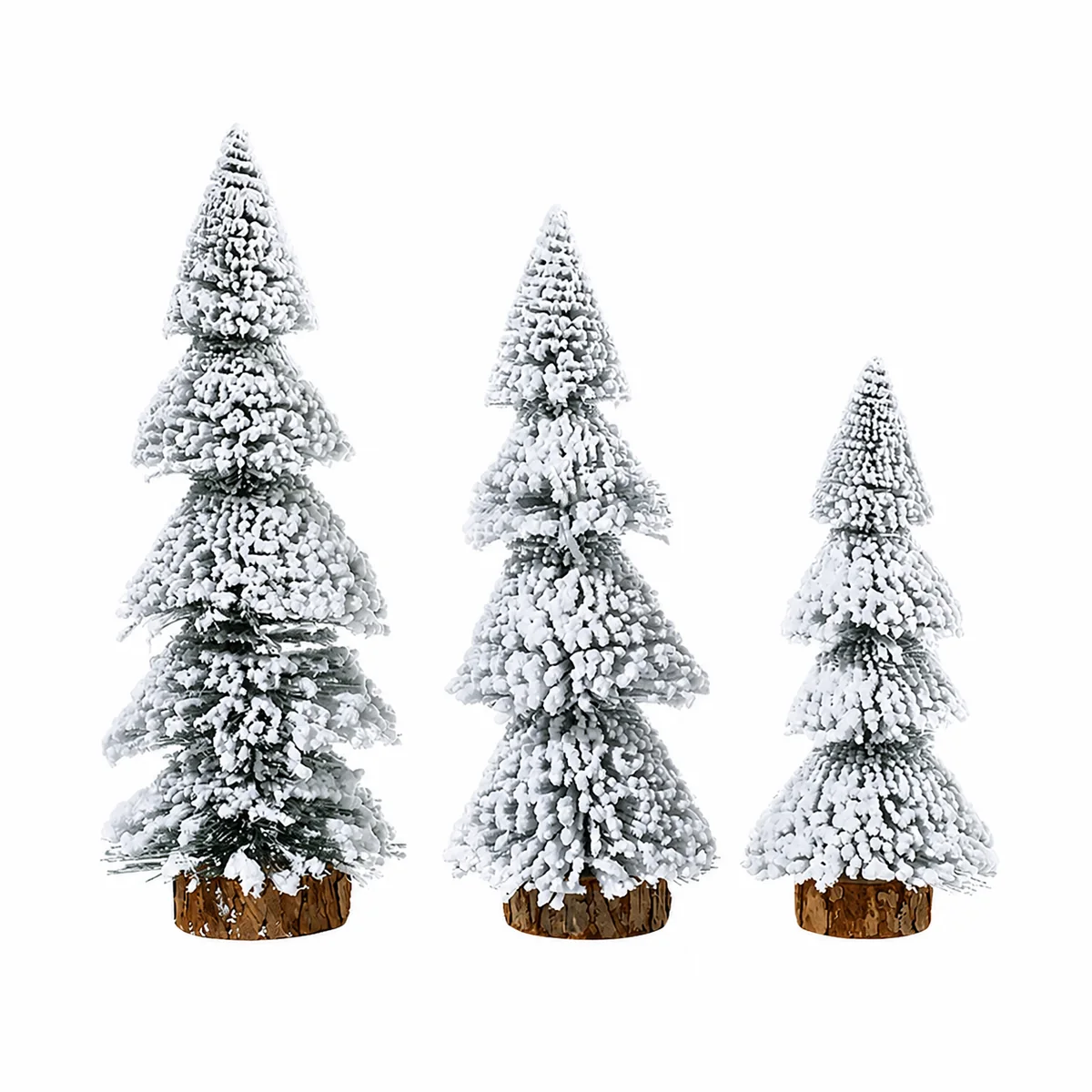 Flocked Cedar Mini Christmas Trees