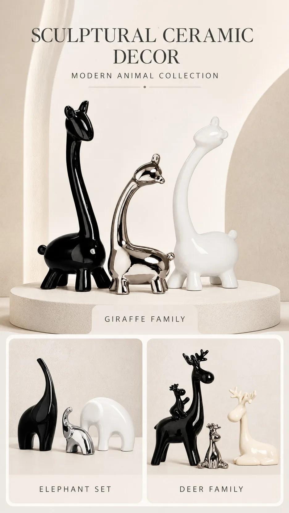 Modern Ceramic Animal Home Decor Collection product detail 1
