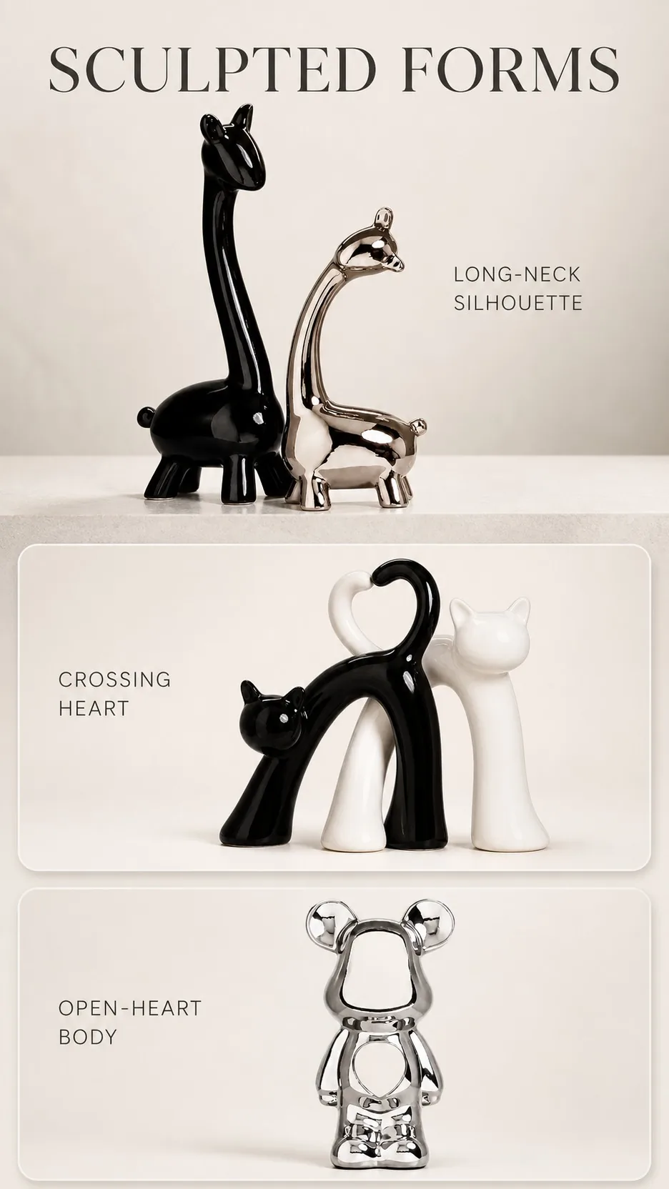 Modern Ceramic Animal Home Decor Collection product detail 3