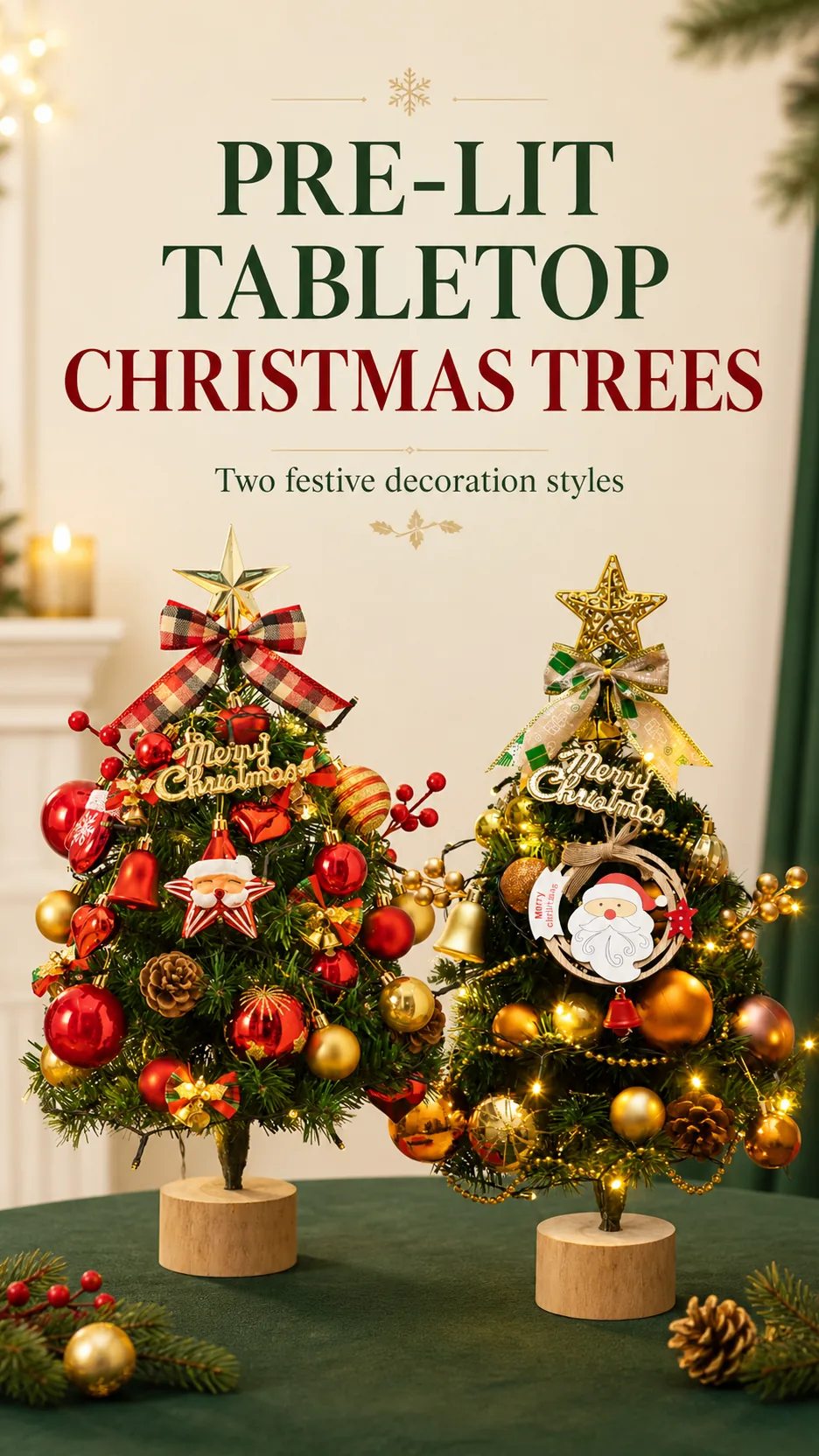 Decorated DIY Mini Christmas Trees product detail 1