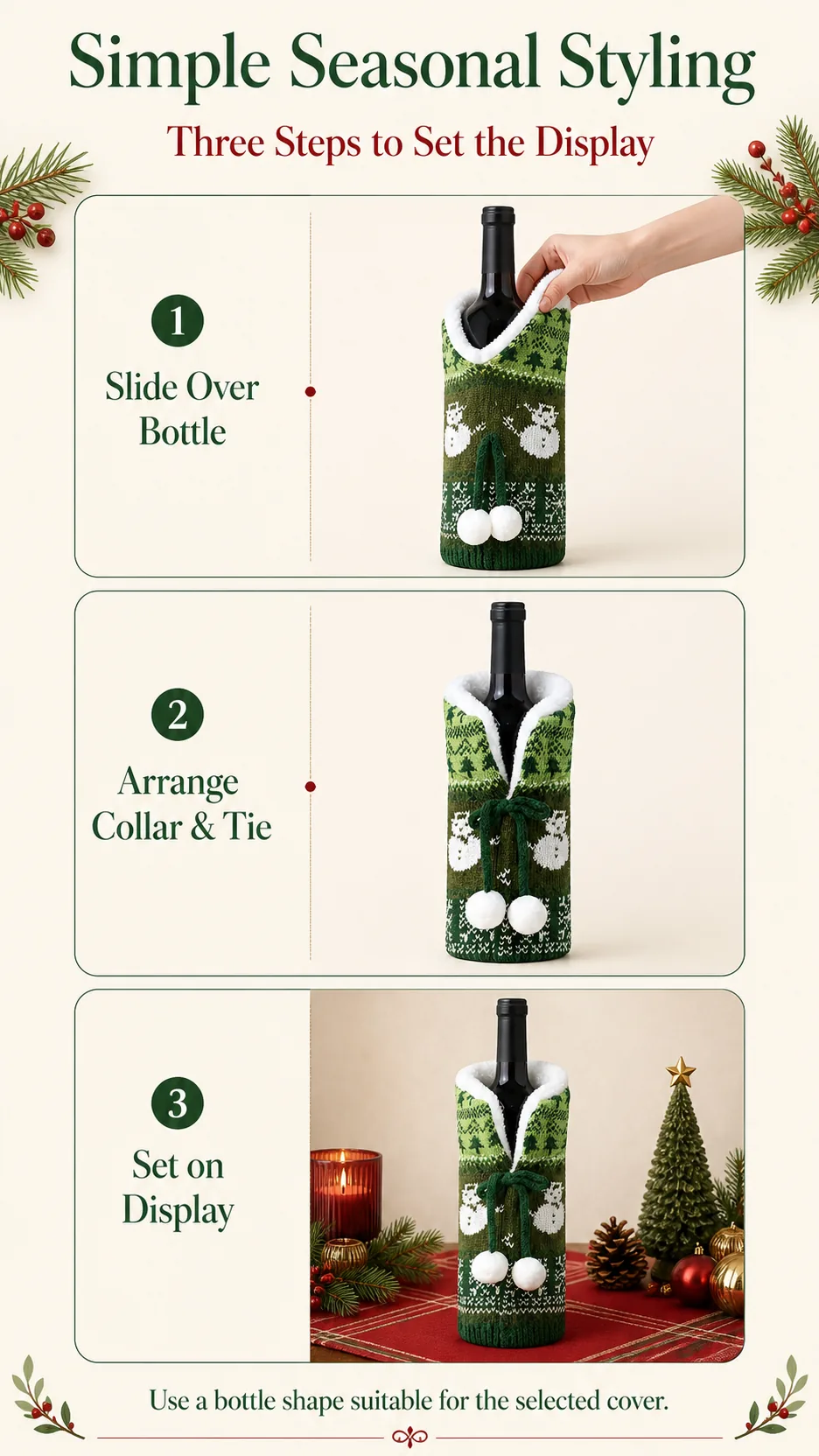 Knitted Gnome Wine Bottle Covers product detail 8