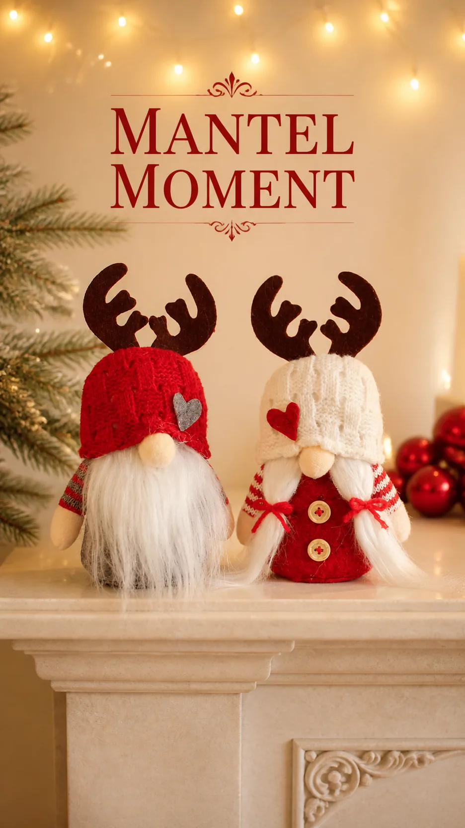 Knitted Reindeer Gnome Christmas Figurines product detail 6