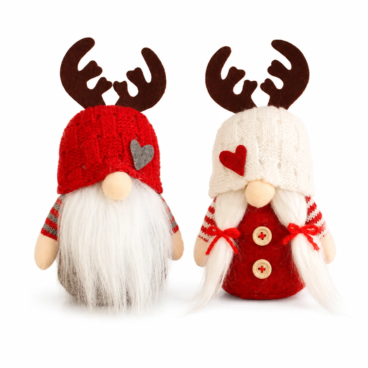 Knitted Reindeer Gnome Christmas Figurines