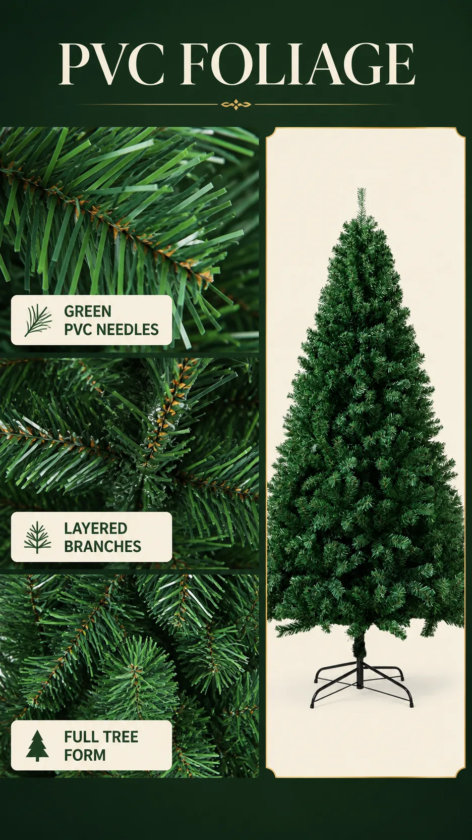 Green PVC Christmas Trees product detail 2