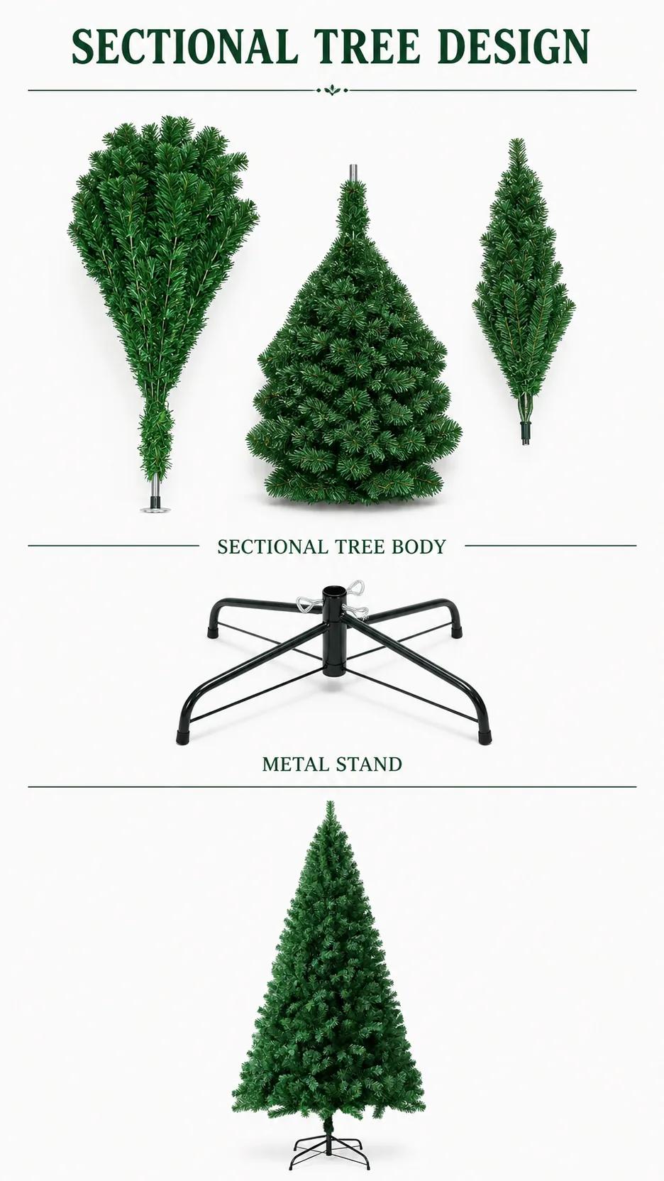 Green PVC Christmas Trees product detail 3