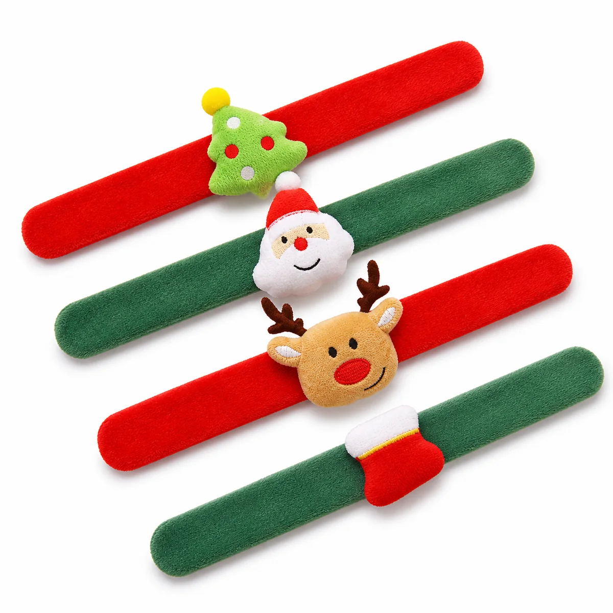Plush Christmas Slap Bracelets