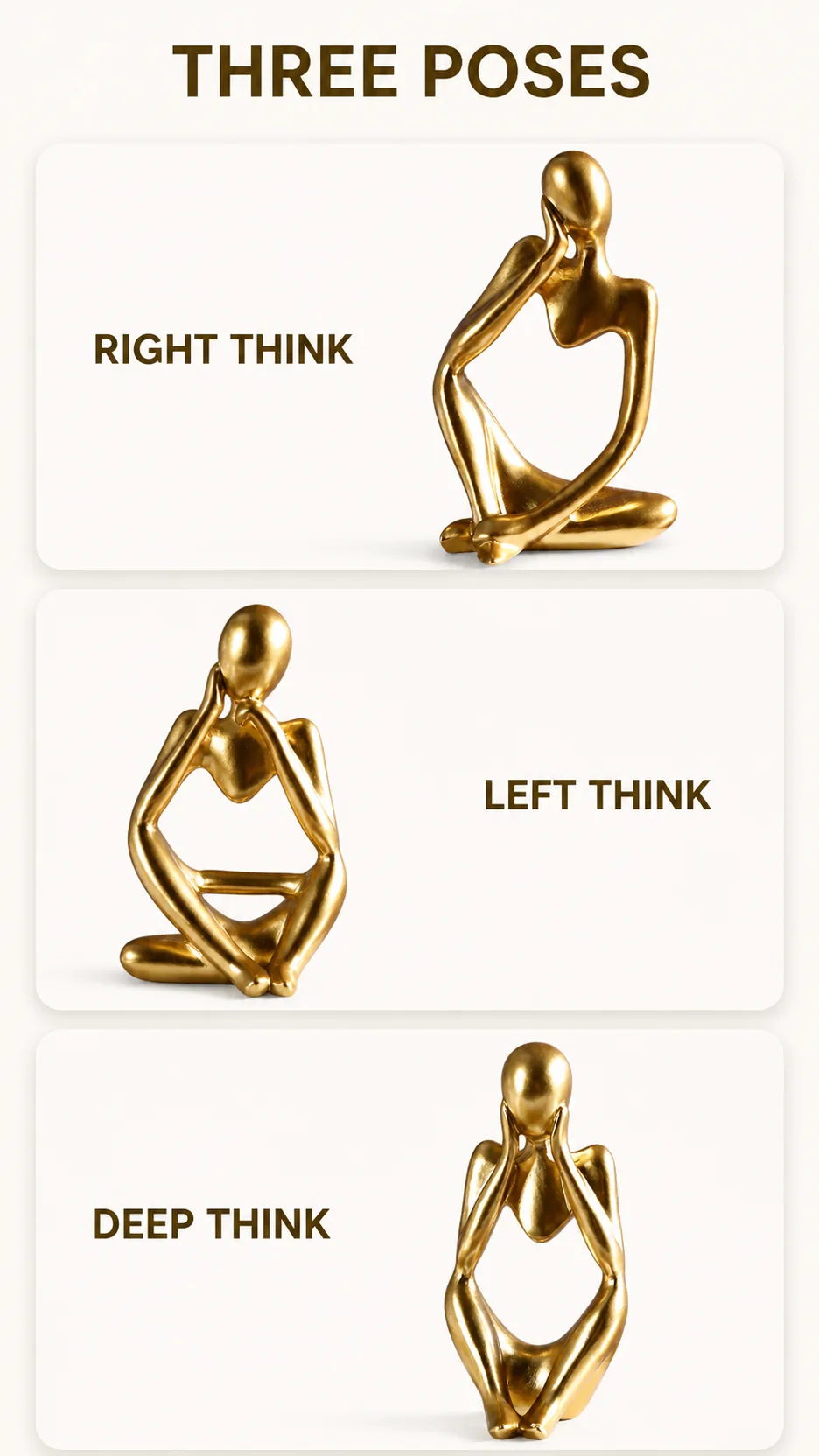 Nordic Abstract Thinker Resin Figurine Modern Minimalist Home Office Desk Decoration product detail 3