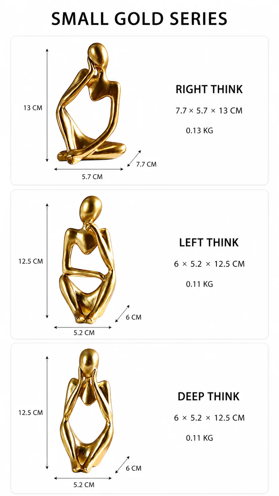 Nordic Abstract Thinker Resin Figurine Modern Minimalist Home Office Desk Decoration product detail 4