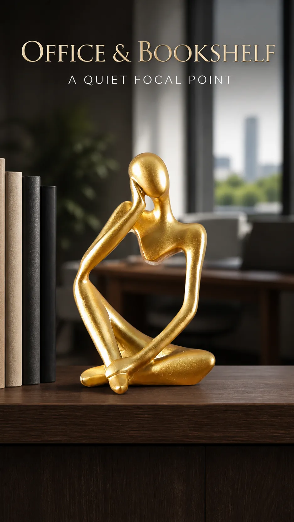 Nordic Abstract Thinker Resin Figurine Modern Minimalist Home Office Desk Decoration product detail 6