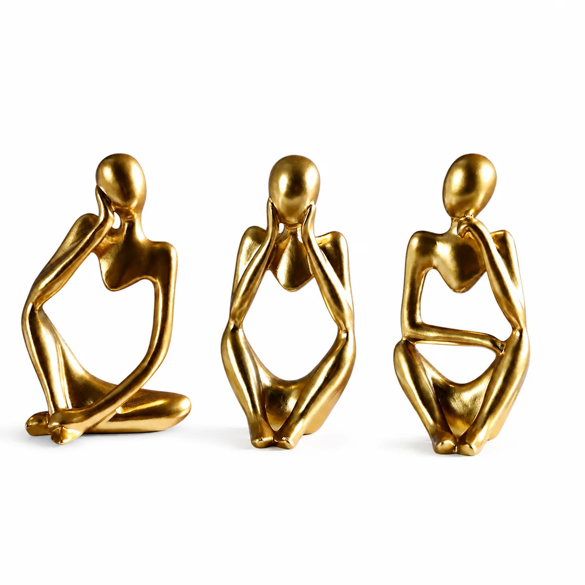 Nordic Abstract Thinker Resin Figurine Modern Minimalist Home Office Desk Decoration