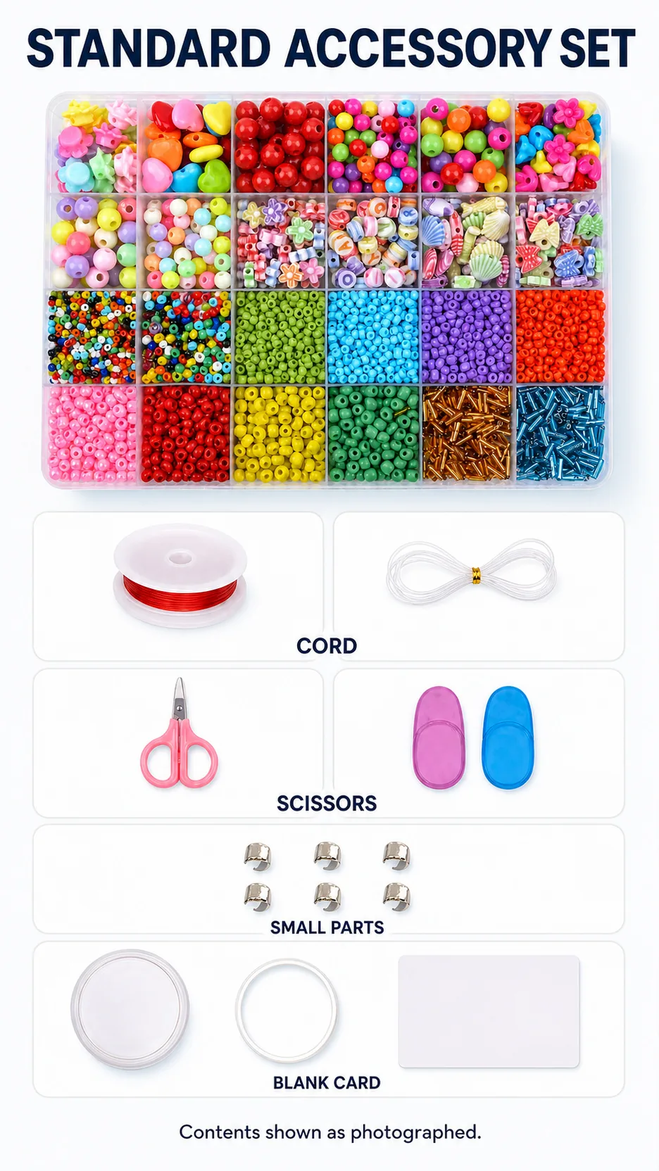Kids DIY Bead Jewelry Making Kit with Storage Box and Accessories product detail 4