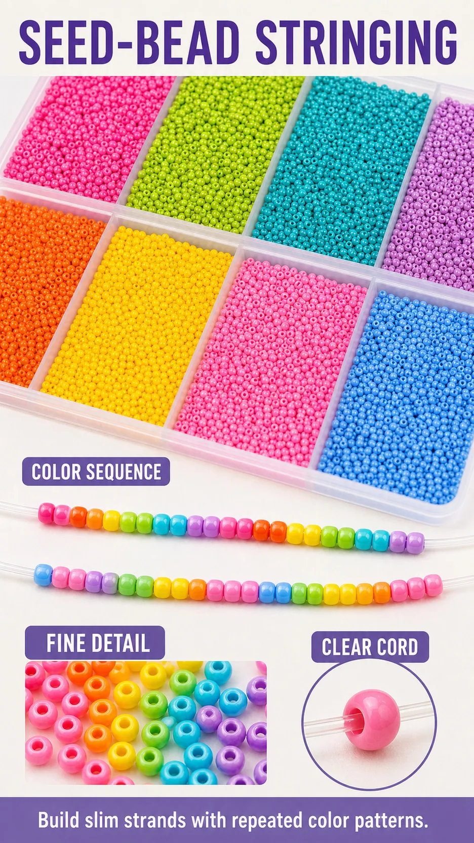 Kids DIY Bead Jewelry Making Kit with Storage Box and Accessories product detail 6