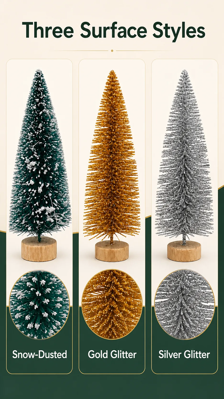 Snow-Flocked Sisal Mini Christmas Trees product detail 3