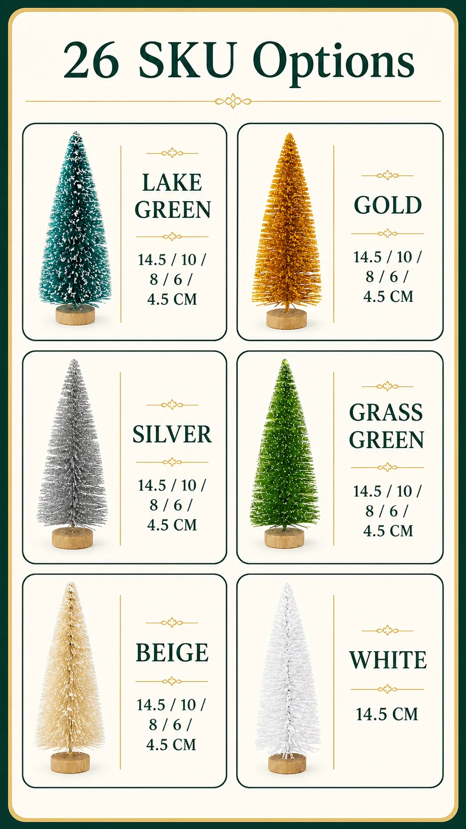 Snow-Flocked Sisal Mini Christmas Trees product detail 5