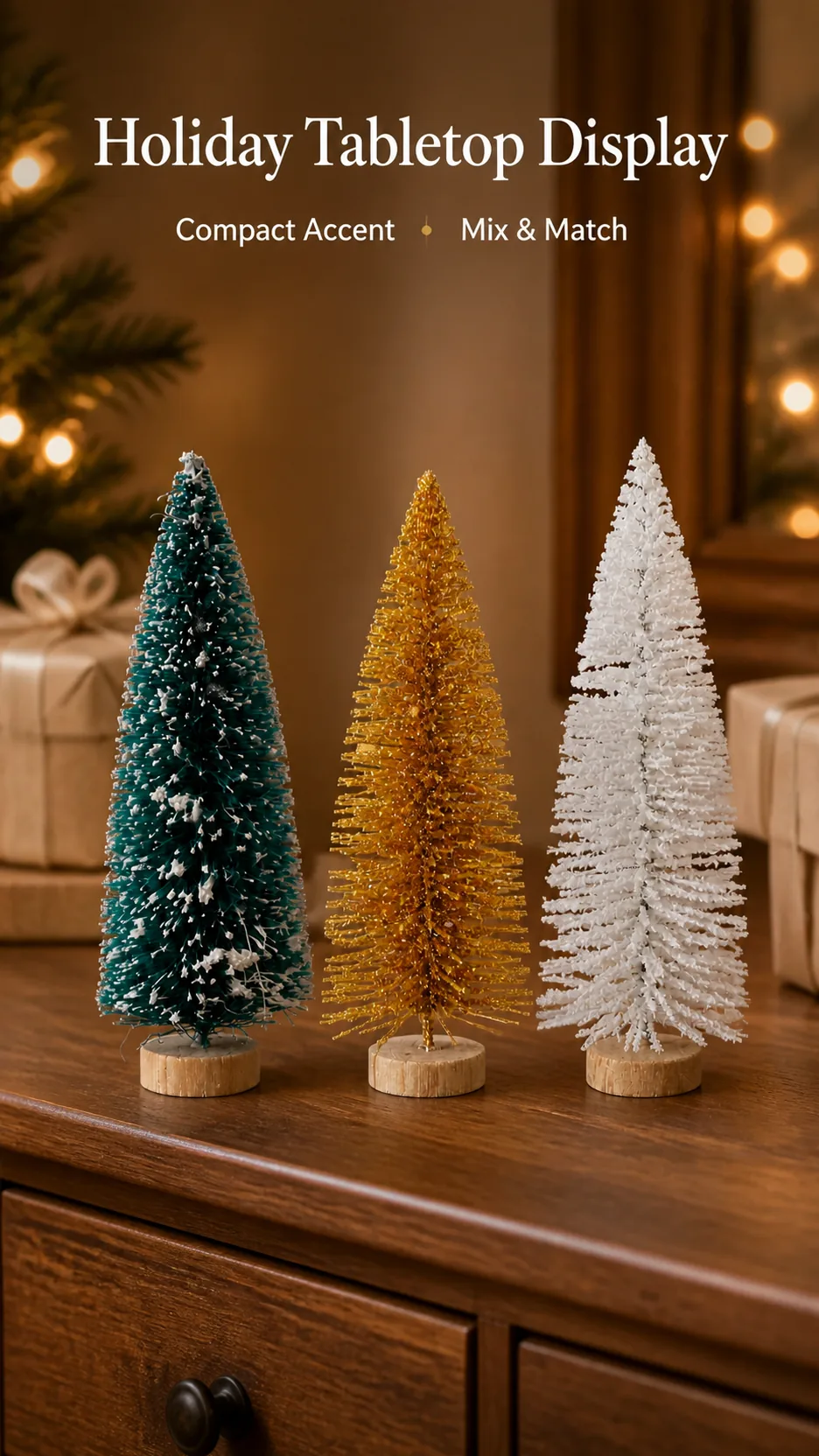 Snow-Flocked Sisal Mini Christmas Trees product detail 6