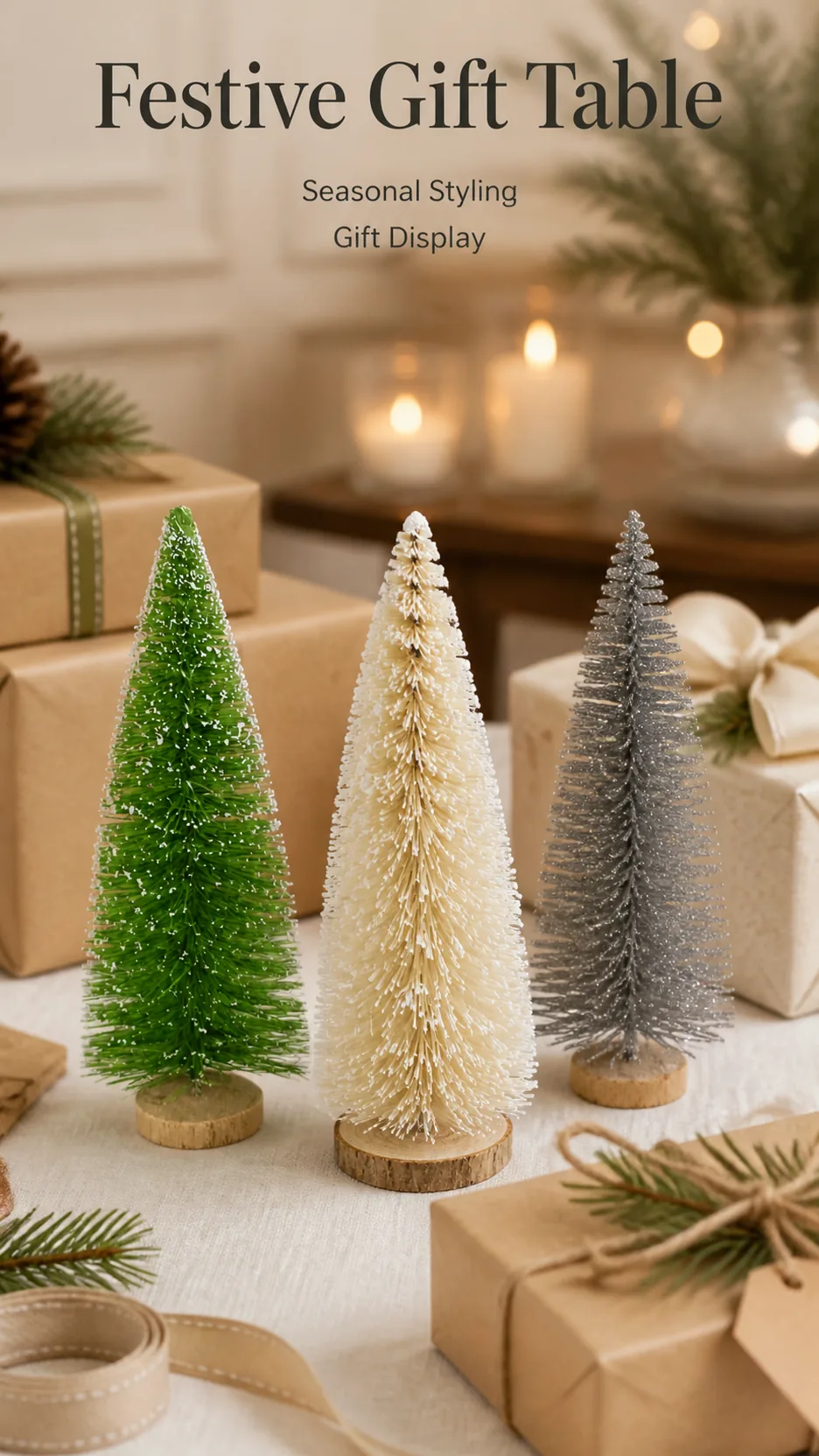 Snow-Flocked Sisal Mini Christmas Trees product detail 7