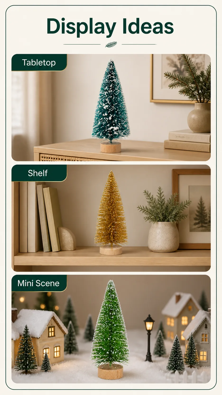 Snow-Flocked Sisal Mini Christmas Trees product detail 8