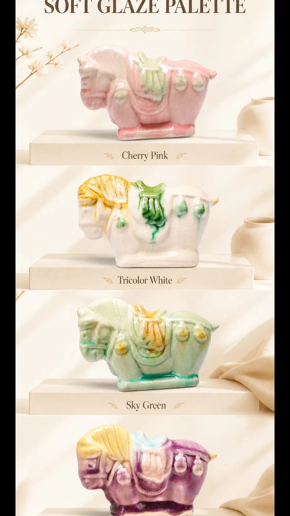 Luoyang Tang Sancai Ceramic Horse Figurines product detail 5