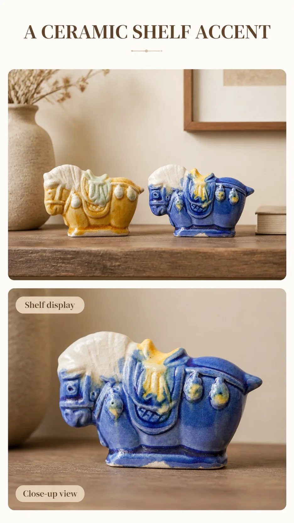 Luoyang Tang Sancai Ceramic Horse Figurines product detail 7