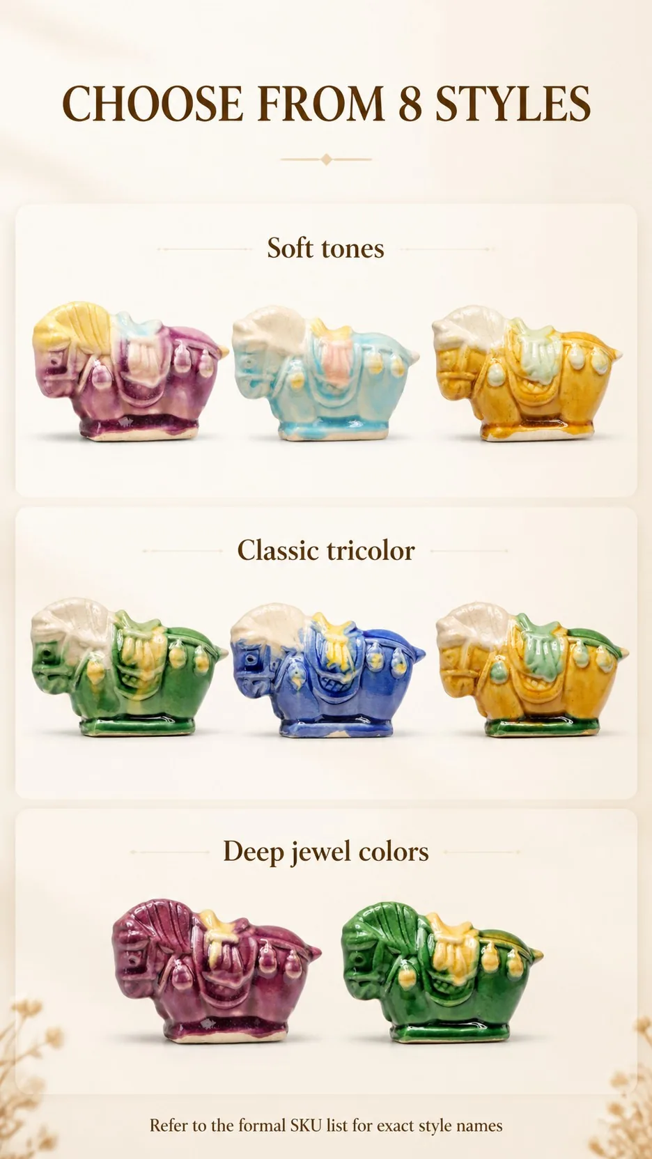 Luoyang Tang Sancai Ceramic Horse Figurines product detail 8