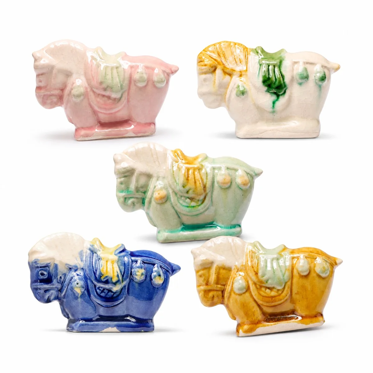 Luoyang Tang Sancai Ceramic Horse Figurines