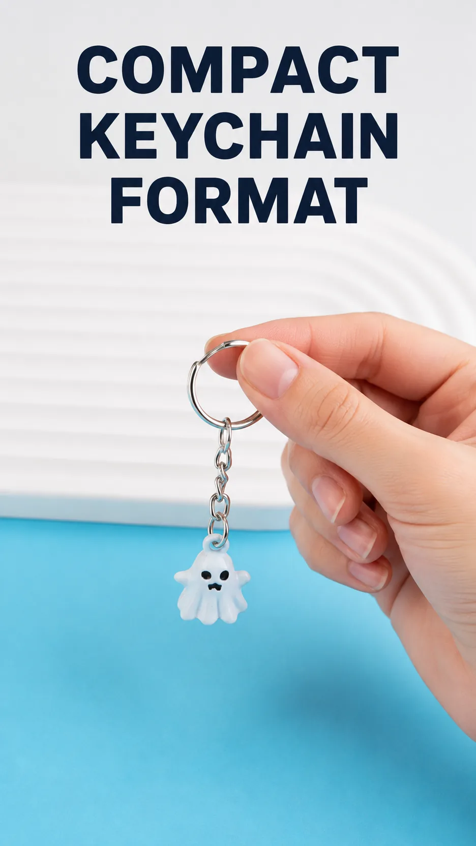 Cute 3D Ghost Keychain Halloween Cartoon Charm Metal Key Ring Bag Pendant DIY Accessory product detail 5