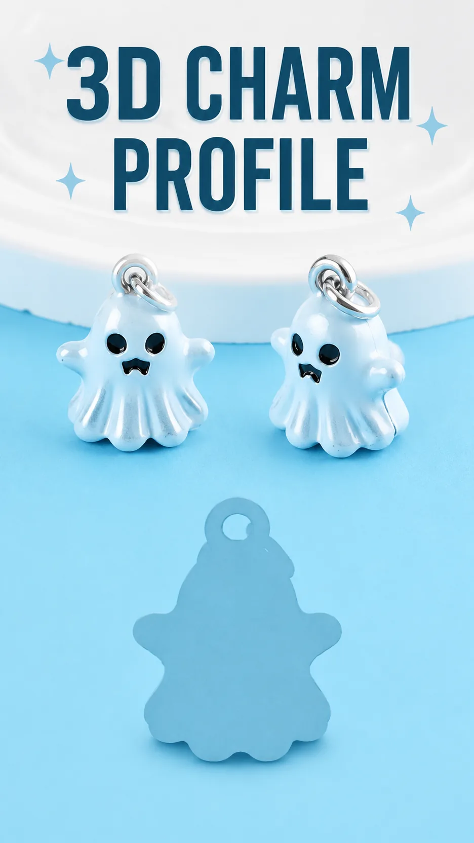 Cute 3D Ghost Phone Charm Wrist Strap DIY Bag Pendant Accessory product detail 2