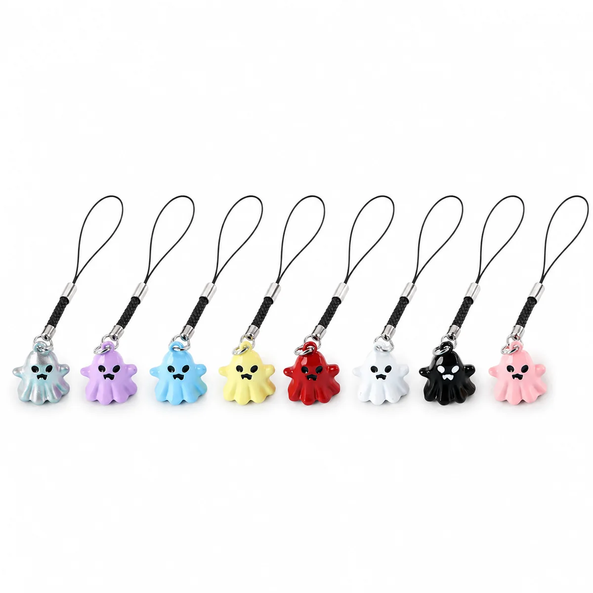 Cute 3D Ghost Phone Charm Wrist Strap DIY Bag Pendant Accessory