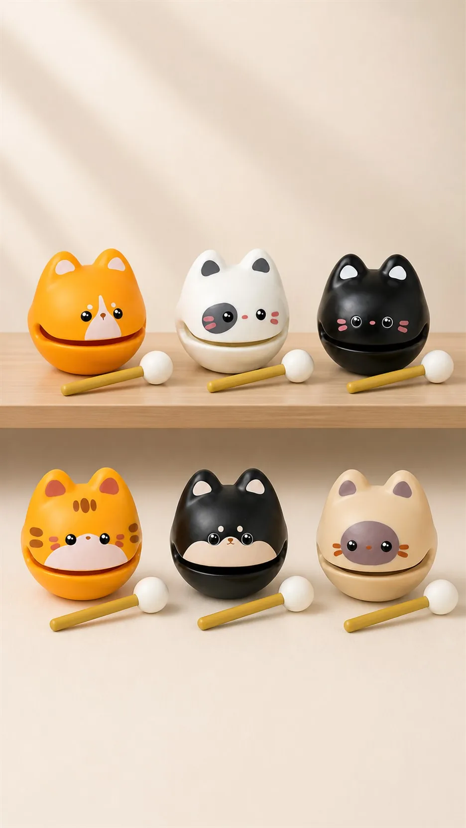 Cartoon Wooden Fish Desk Figurine product detail 1