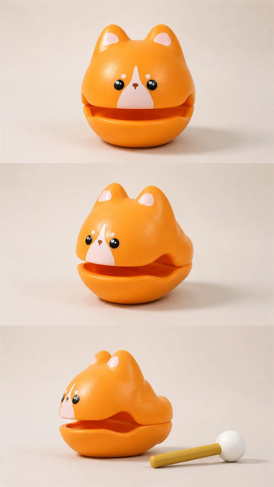Cartoon Wooden Fish Desk Figurine product detail 3